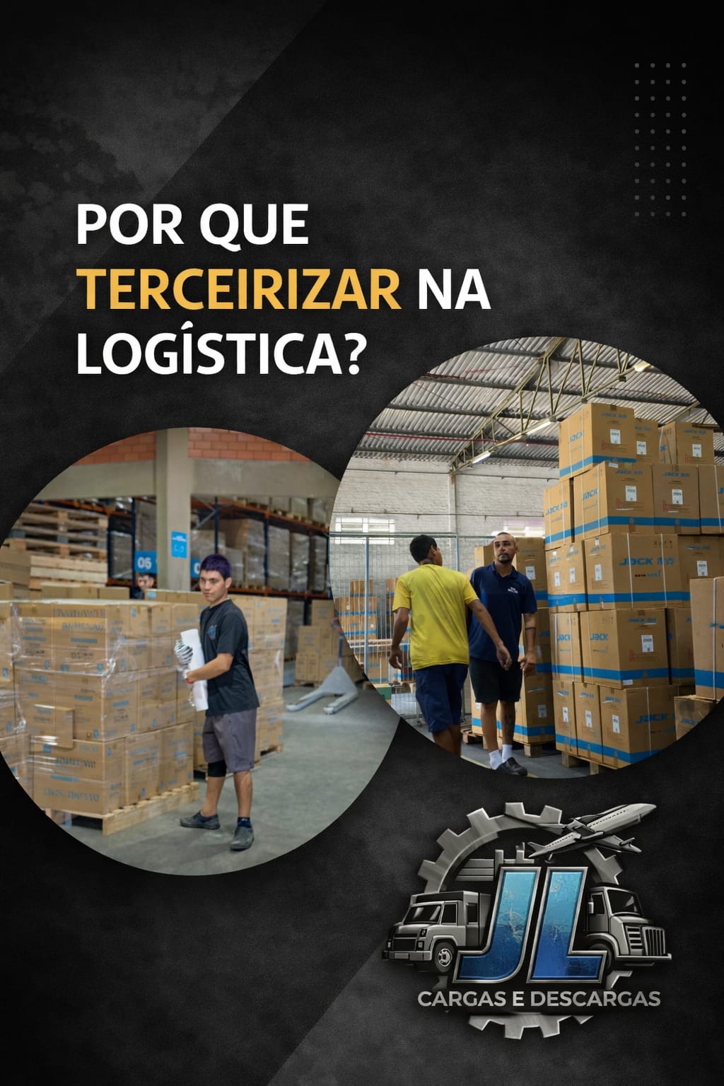 Equipe e operação em armazém — JL Cargas